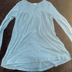 T.La teal long sleeve Henley.